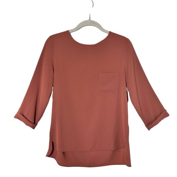 Atmosphere Women's 3/4 Sleeve Pullover Tunic Top in Rose - Size 4 - Picture 1 of 5